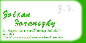 zoltan horanszky business card